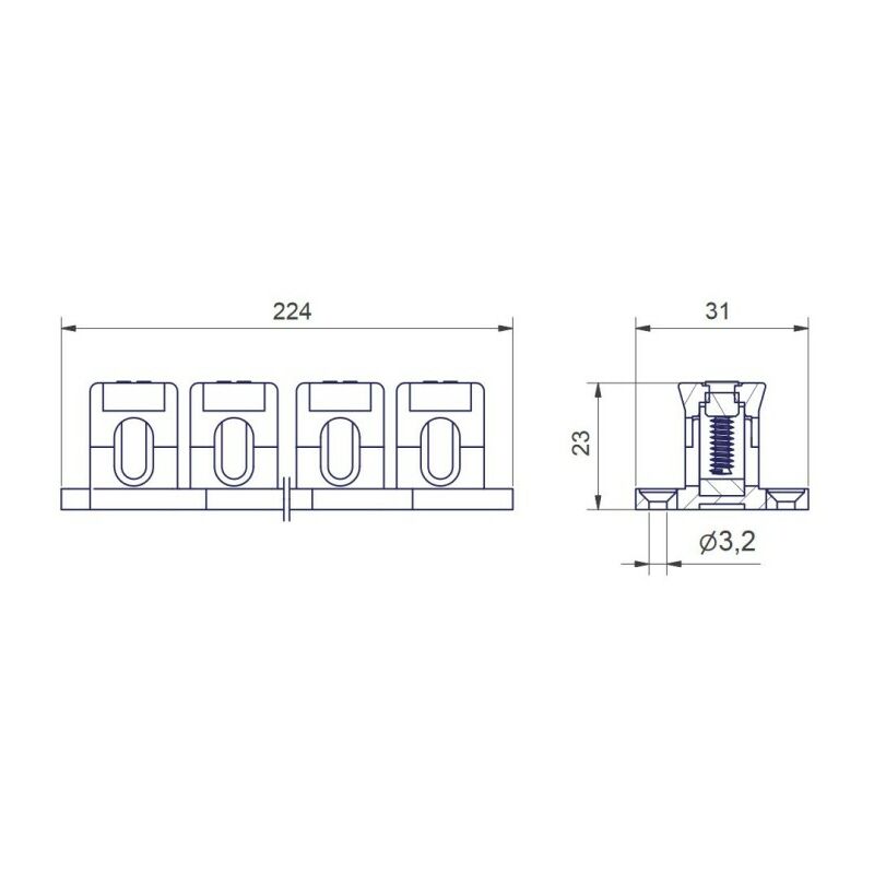 

HPS-10 - Wire el Barrette de HPS 12p - Tekox