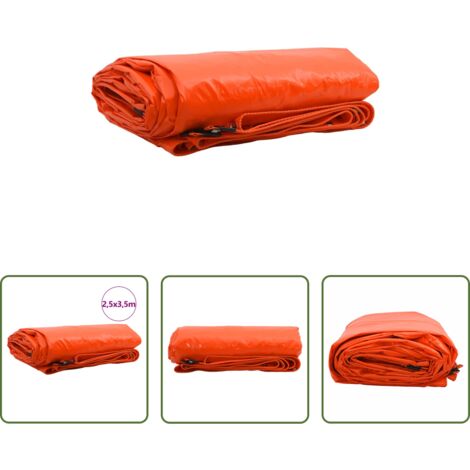 Tela con rivestimento in PVC -  Telo 650g / m² Arancione 2,5 x 3,5 m Tela con rivestimento in PVC