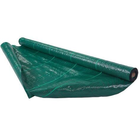 Tela de acolchado contra malas hierbas verde Brixo 10 m de largo H 1,05