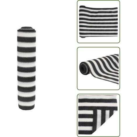 Tela de HDPE - vidaXL Red de privacidad HDPE gris antracita blanco 1,5x50 m 150 g/m² - Privacidad exterior