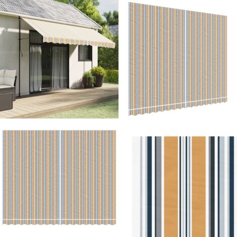 Tela de repuesto de toldo rayas de colores 4x3 m - Toldo de repuesto - Tela de repuesto