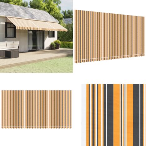 Tela de repuesto de toldo rayas de colores 6x3 m - Toldo de repuesto - Toldo de poliéster