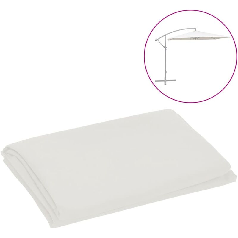 

Tela de repuesto para sombrilla voladiza blanco arena 300 cm