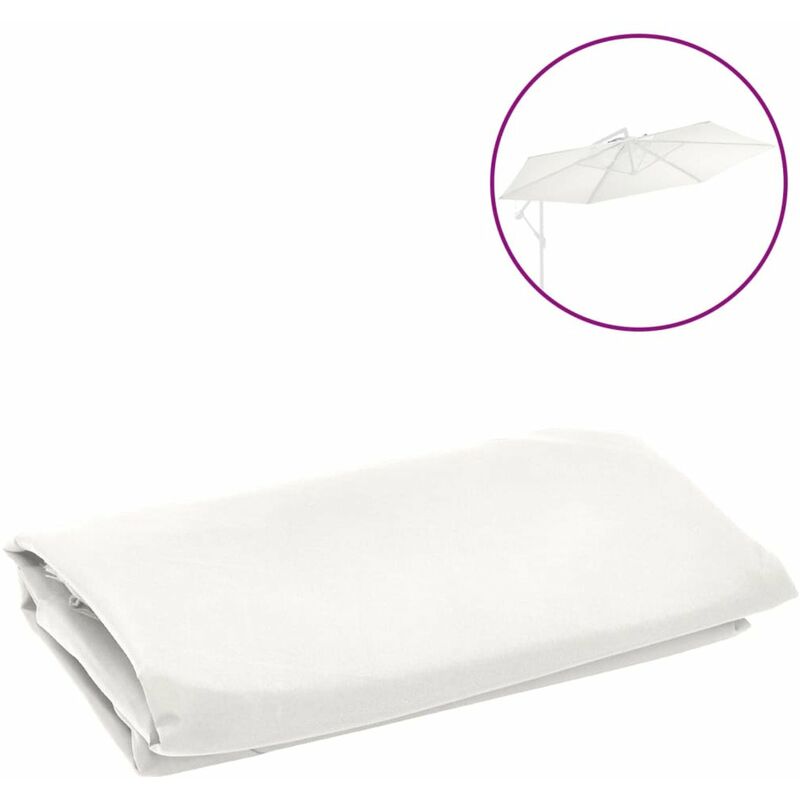 

Tela de repuesto para sombrilla voladiza blanco arena 350 cm