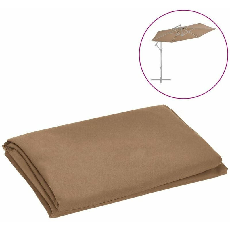

Tela de repuesto para sombrilla voladiza gris taupe 300 cm