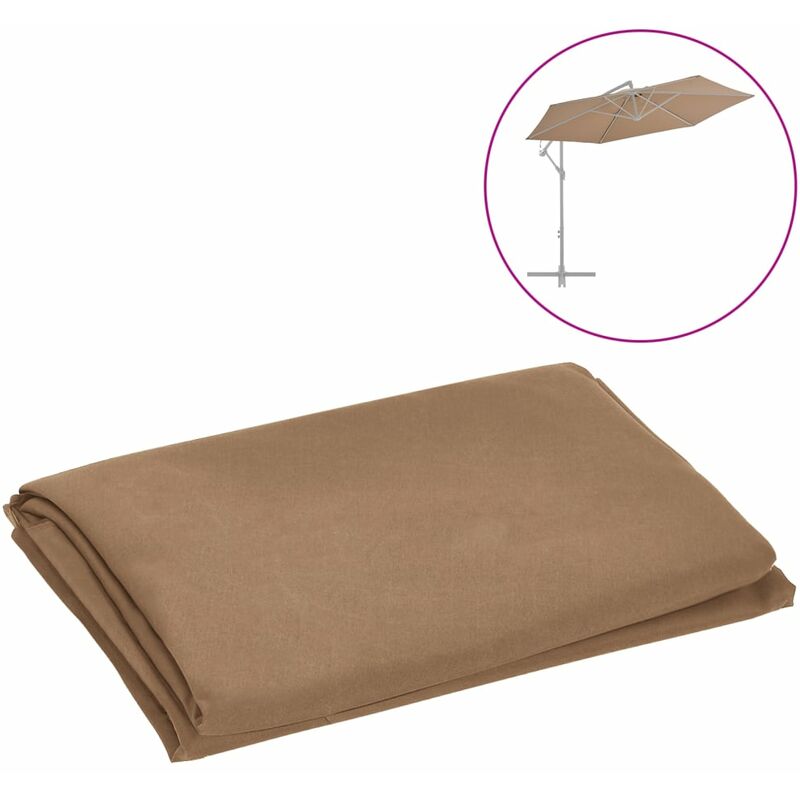 

Tela de repuesto para sombrilla voladiza gris taupe 300 cm
