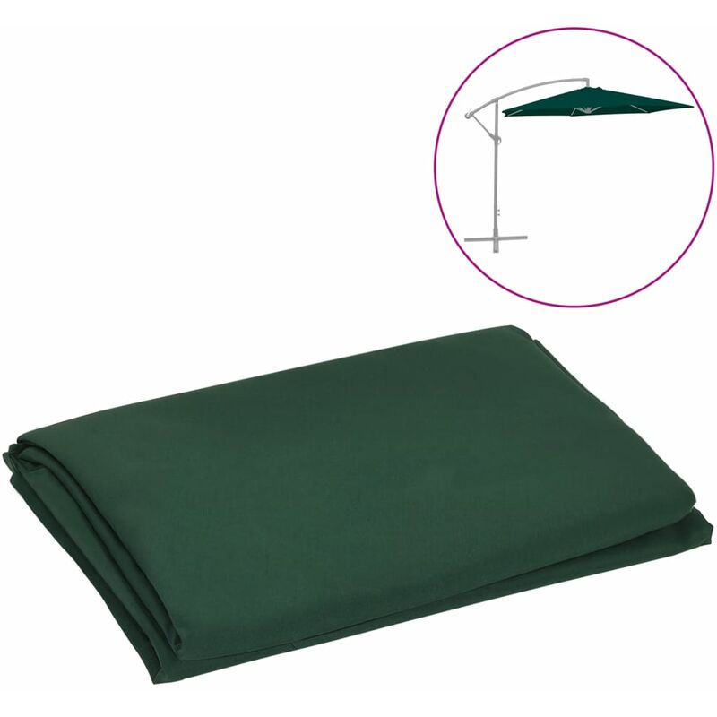 

Tela de repuesto para sombrilla voladiza verde 300 cm