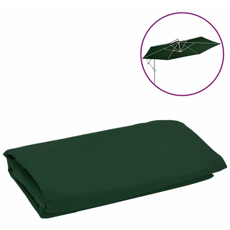 

Tela de repuesto para sombrilla voladiza verde 350 cm