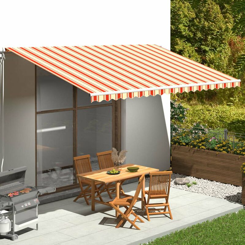 

Tela de repuesto para toldo amarillo y naranja 5x3 m