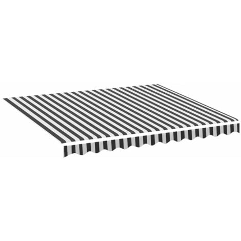 Tela de repuesto para toldo gris antracita y blanco 3x2,5 m vidaXL
