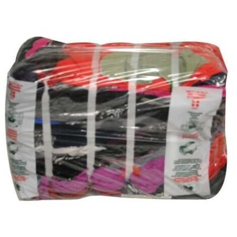 Tela de trapo colorido mezclado, 10 kg