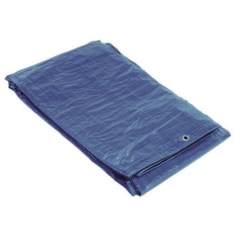 Tela impermeabile blu con occhielli in metallo 2 x 3 metri (circa)