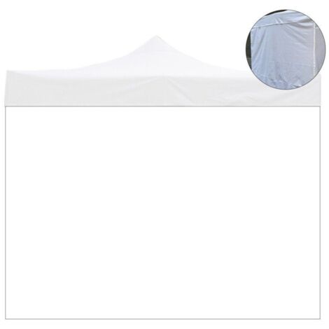 Tela lateral 2x2 m blanca impermeable repuesto para gazebo plegable 2x2 m