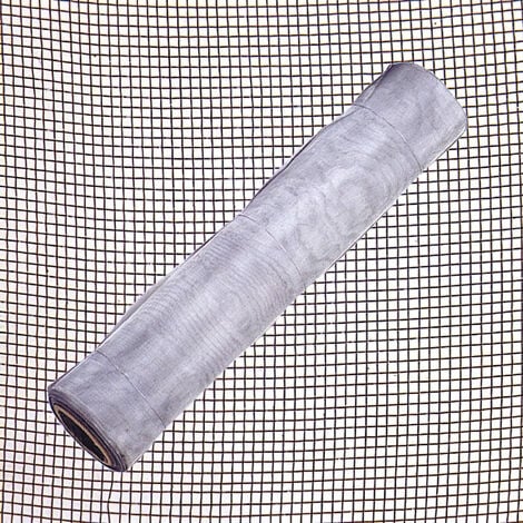 Hommoo Malla mosquitera de acero inoxidable plateada 100x1000 cm