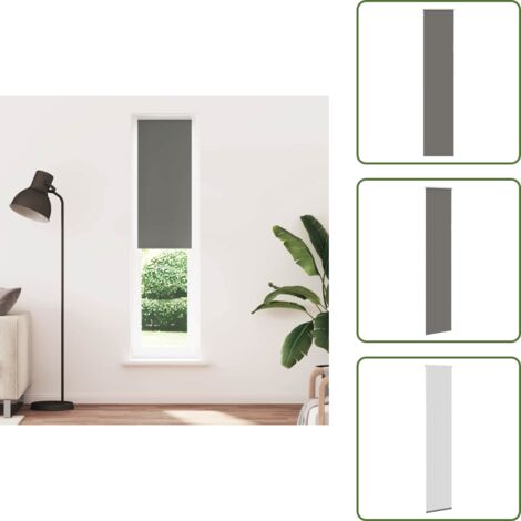 Tela opaca - vidaXL Estor Enrollable Opaco gris 60x230 cm Tela Ancho 55,7 cm - Persiana gris