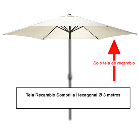 Tela Recambio Sombrilla Hexagonal Ø 3 metros (08091050)