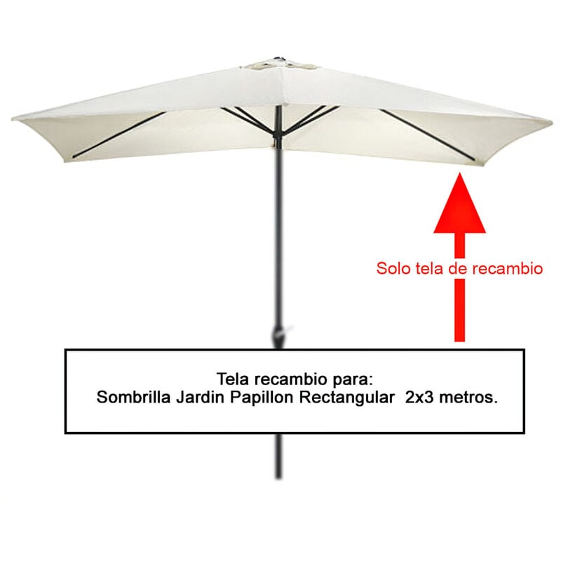 Tela Recambio Sombrilla Rectangular 2x3 metros (08091055)