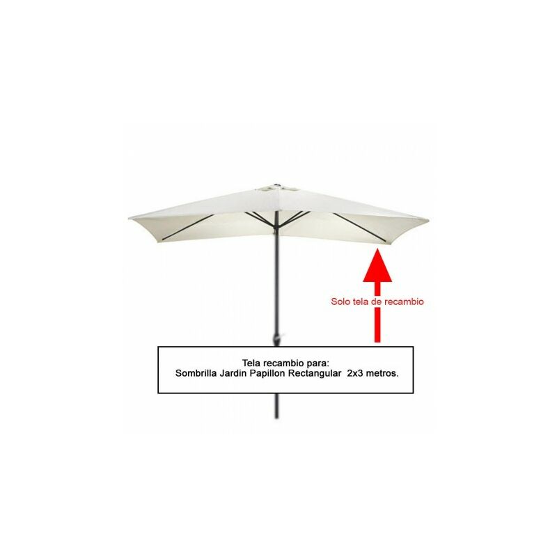 Parapluie de remplacement de tissu rectangulaire 2x3 mètres (08091055)