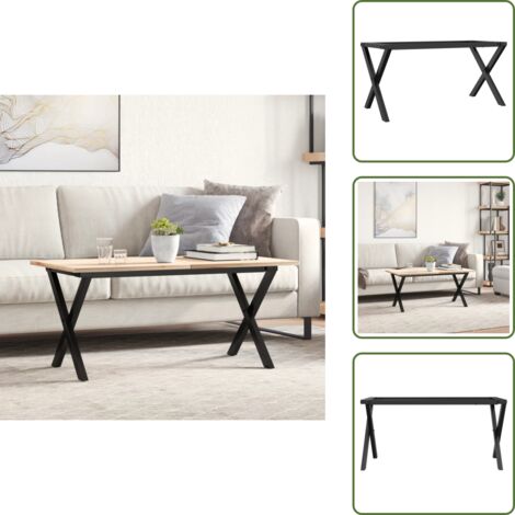 Telaio a X - vidaXL Telaio Gambe a X per Tavolino da Salotto 80x40x43 cm in Acciaio - Tavolo in acciaio