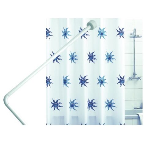Telaio angolare per tenda doccia 80x80cm  bianco