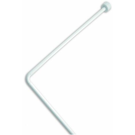 Telaio Angolare per Tende Doccia in Blister Col. Bianco cm. 80X170