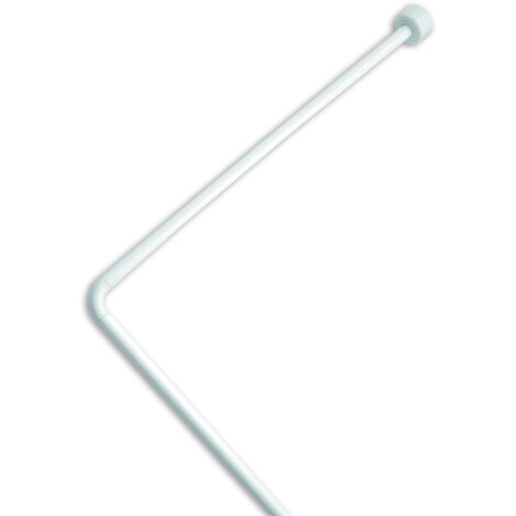 TELAIO ANGOLARE PER TENDE DOCCIA IN BLISTER col. Bianco cm. 80x170x80