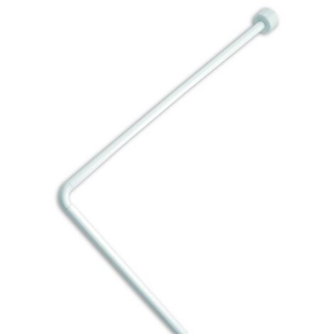 TELAIO ANGOLARE PER TENDE DOCCIA IN BLISTER col. Bianco cm. 80x80x80 IDROWEB