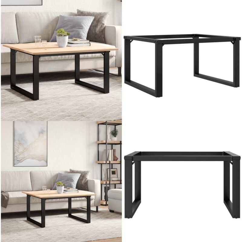 Telaio Gambe a O per Tavolino da Salotto 70x60x43 cm in Acciaio - Gambe in acciaio - Telaio a O