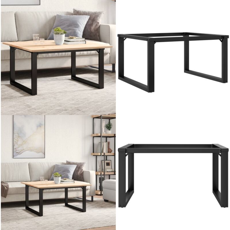 Telaio Gambe a O per Tavolino da Salotto 80x70x43 cm in Acciaio - Gambe in acciaio - Telaio a O