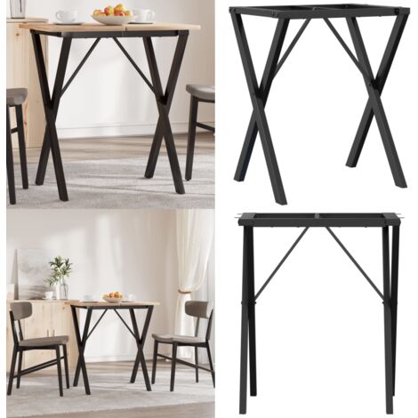 Telaio Gambe a O per Tavolo da Pranzo 40x40x73 cm in Acciaio - Gambe in acciaio - Telaio a X