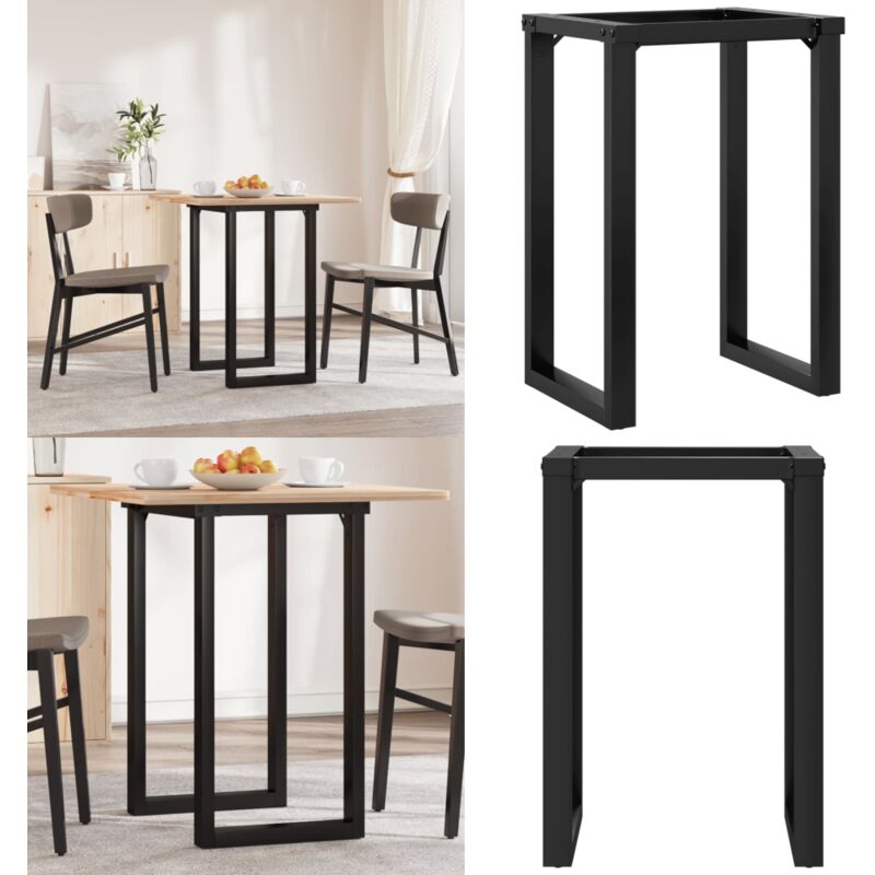 Telaio Gambe a O per Tavolo da Pranzo 60x40x73 cm in Acciaio - Gambe in acciaio - Telaio a O
