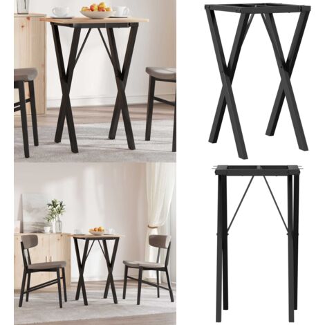 Telaio Gambe a X per Tavolo da Pranzo 40x40x73 cm in Acciaio - Gambe in acciaio - Tavolo da pranzo