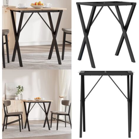 Telaio Gambe a X per Tavolo da Pranzo 40x40x73 cm in Acciaio - Gambe in acciaio - Telaio a X