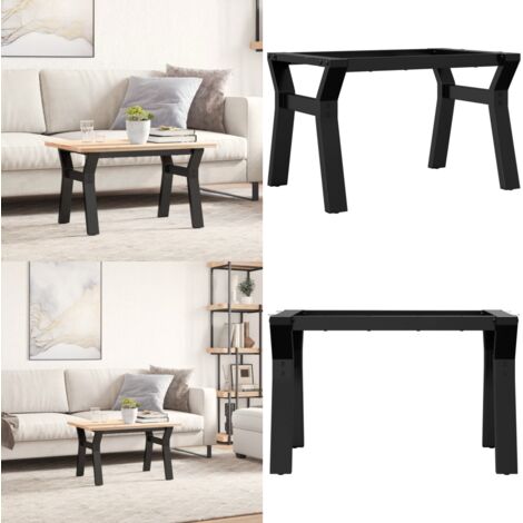 Telaio Gambe a Y per Tavolino da Salotto 60x40x38 cm in Acciaio - Gambe in acciaio - Telaio per tavolino