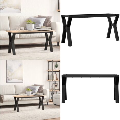 Telaio Gambe a Y per Tavolino da Salotto 90x30x43 cm in Acciaio - Gambe in acciaio - Telaio in acciaio