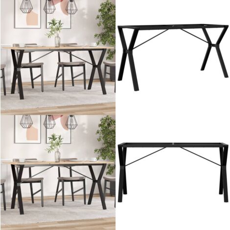 Telaio Gambe a Y per Tavolo da Pranzo 140x60x73 cm in Acciaio - Gambe in acciaio - Telaio a Y