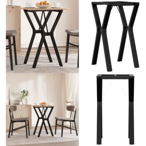 Telaio Gambe a Y per Tavolo da Pranzo 40x40x73 cm in Acciaio - Gambe in acciaio - Telaio a Y