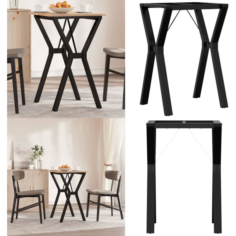 Telaio Gambe a Y per Tavolo da Pranzo 50x40x73 cm in Acciaio - Gambe in acciaio - Telaio a Y