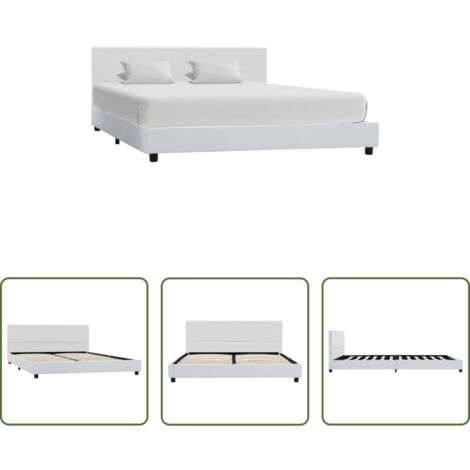 Telaio letto -  Giroletto Bianco in Similpelle 120x200 cm