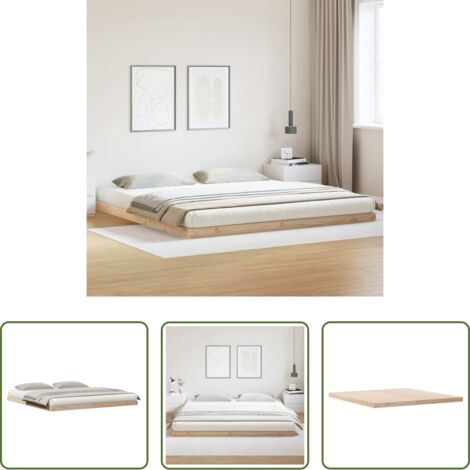 Telaio letto -  Struttura letto a terra Naturale 213.5 x 104 x 9 cm