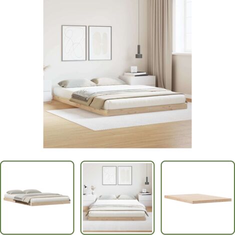 Telaio letto -  Struttura letto a terra Naturale 213.5 x 104 x 9 cm