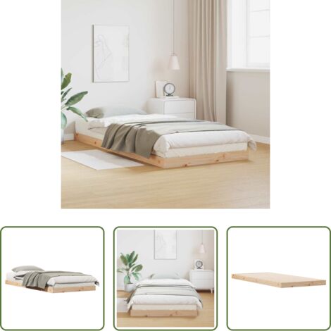 Telaio letto -  Struttura letto a terra Naturale 213.5 x 104 x 9 cm