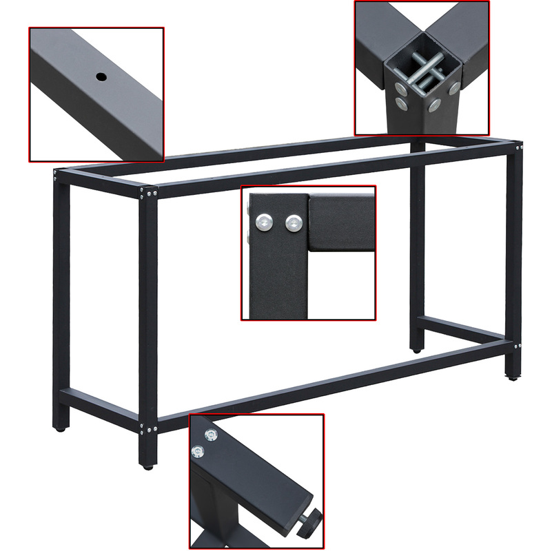 Image of Xpotool - Telaio per banco da lavoro Struttura tavolo per attrezzi Base tavolo 50x125x80cm