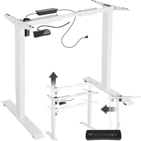 Telaio per scrivania elettrico ad altezza regolabile e memorizzabile 85-129 x 65 x 71-121 cm - gambe tavolo, gambe per tavoli, gambe per tavolo