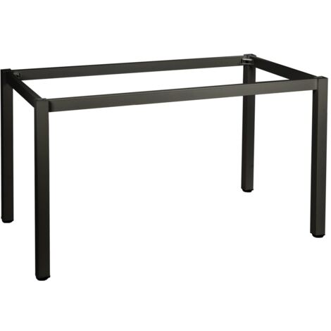 Telaio per scrivania o tavolo con gamba quadrata NY-A057/196/K - 196x76 cm, nero