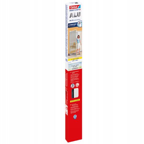 Telaio per zanzariera TESA per portefinestre, zanzariera in alluminio 1x2,2m bianca