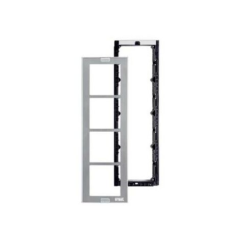 Telaio porta moduli con cornice per 4 moduli Steel Urmet 1158/64