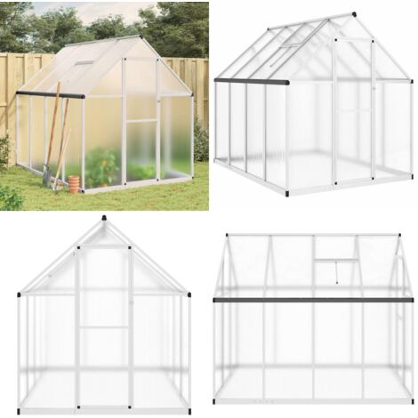 Telaio Serra con Base Argento 224x169x195 cm in Alluminio - Telaio serra - Serra per giardino
