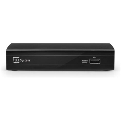 Tele System TS8001 T2HEVC Set-Top Box TV Terrestre Full HD Nero