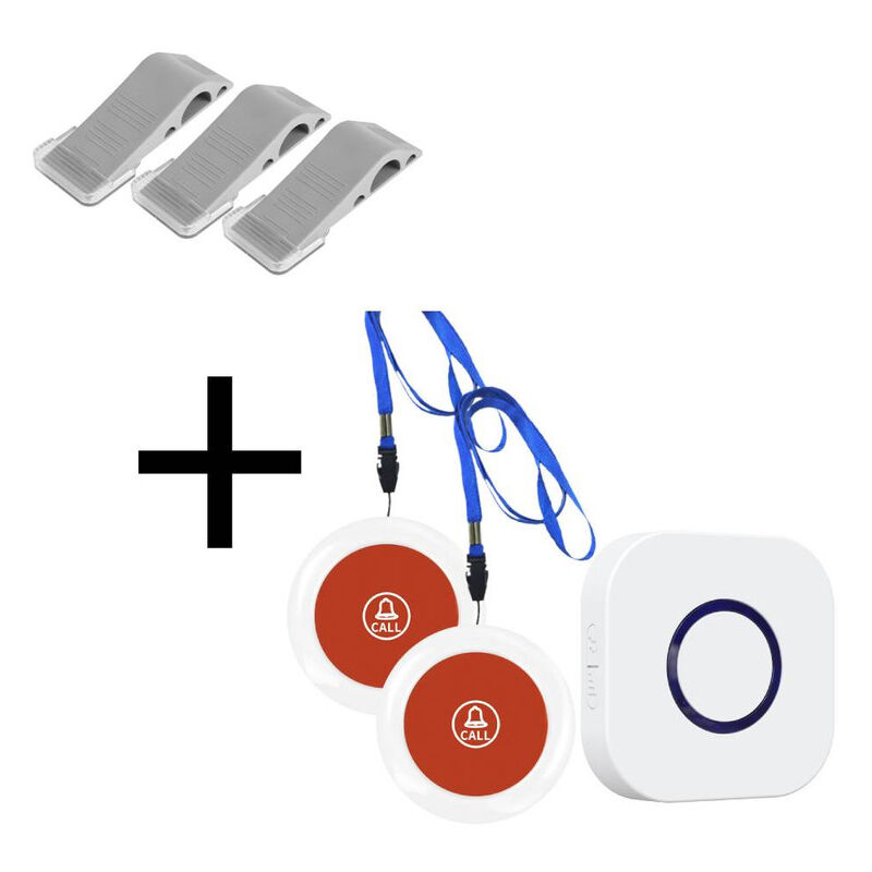 Téléavertisseur sans fil avec récepteur, système d'alerte d'appel d'infirmière pour la maison, personnes âgées, patients handicapés, prise américaine